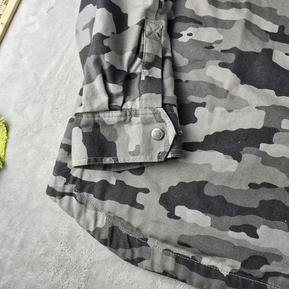 Duluth Trading Canvas Snap Lined Jacket Mens 2XL Tall Camo Standard Fit - Picture 6 of 8